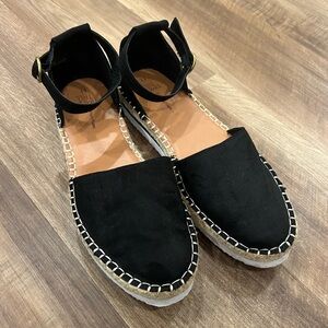 Time and Tru Women's Ankle Strap Espadrille Flats size 11